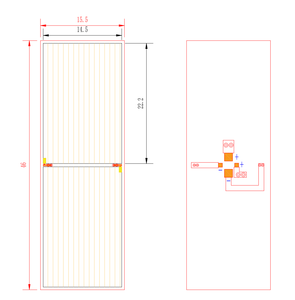 Flexible GaAs Solar Cell Module 46*15.5mm 30% Effience Micro Solar Cell Series FPC base Solar Panel For GPS Locator